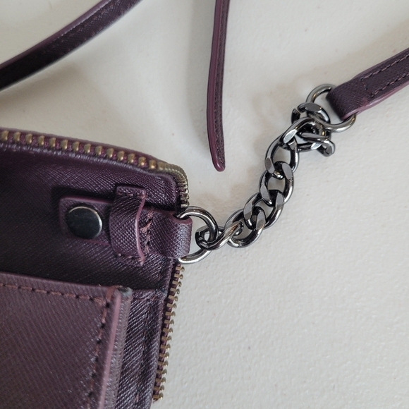 Rebecca Minkoff Cleo Wallet On A Chain Small Saffiano Leather Crossbody Handbag - Picture 10 of 15